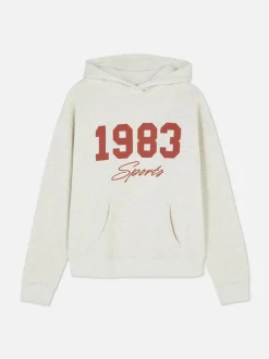 Nierozpinana bluza z kapturem i nadrukiem