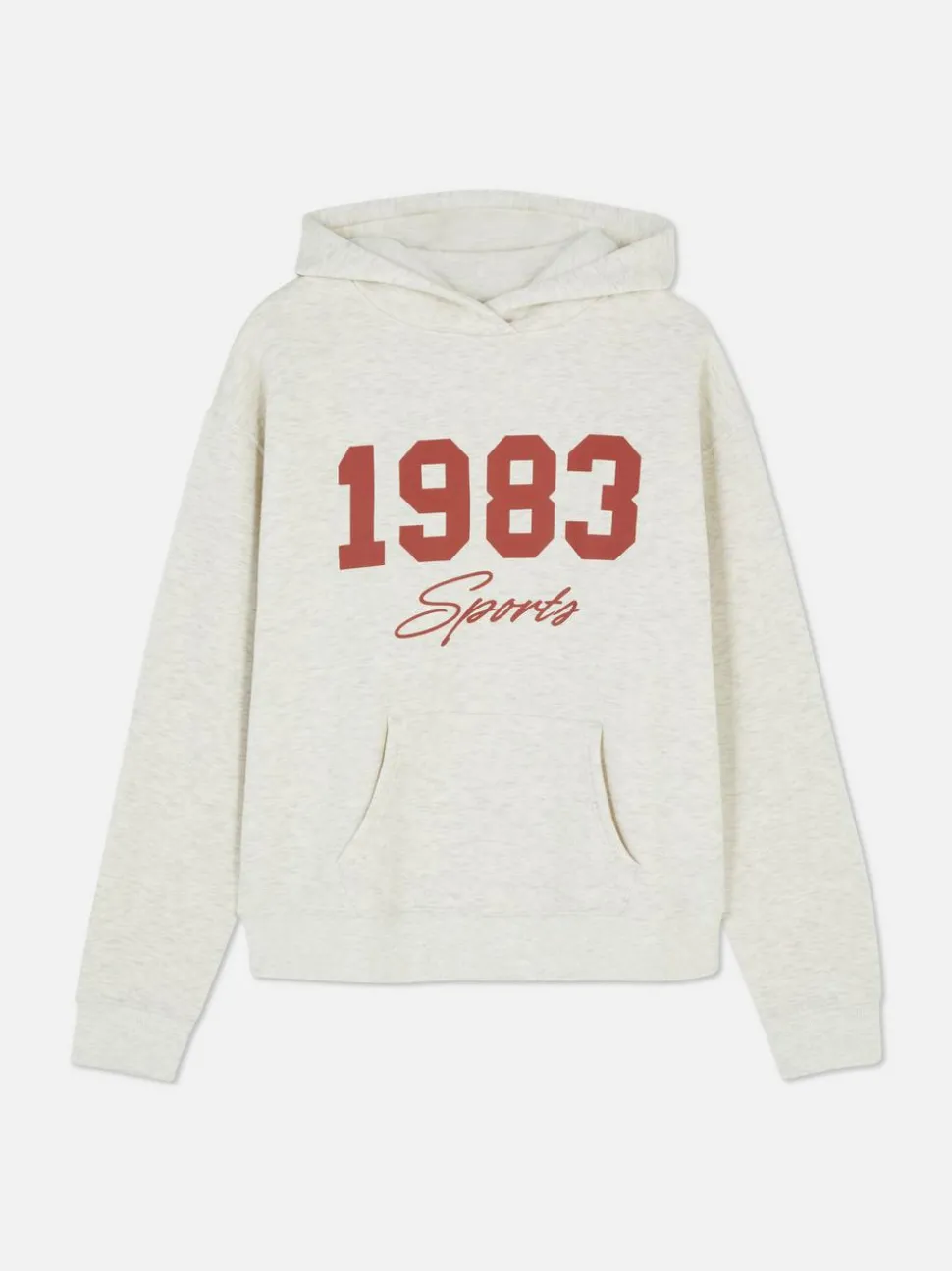 Nierozpinana bluza z kapturem i nadrukiem