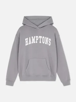 Nierozpinana bluza z kapturem i nadrukiem