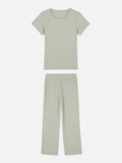 Niezbędna długa piżama z dżerseju