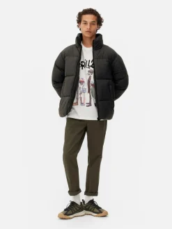 Ocieplany płaszcz średniej długości