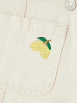 Ogrodniczki z kwadratowym dekoltem