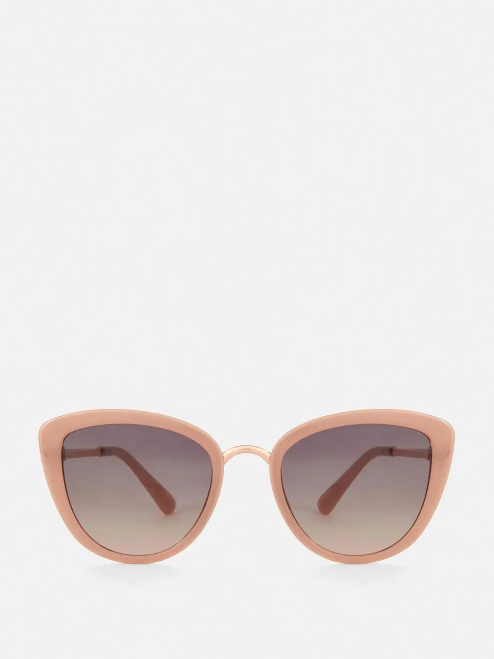 Okulary przeciwsłoneczne w kształcie kociego oka z metalicznym wykończeniem