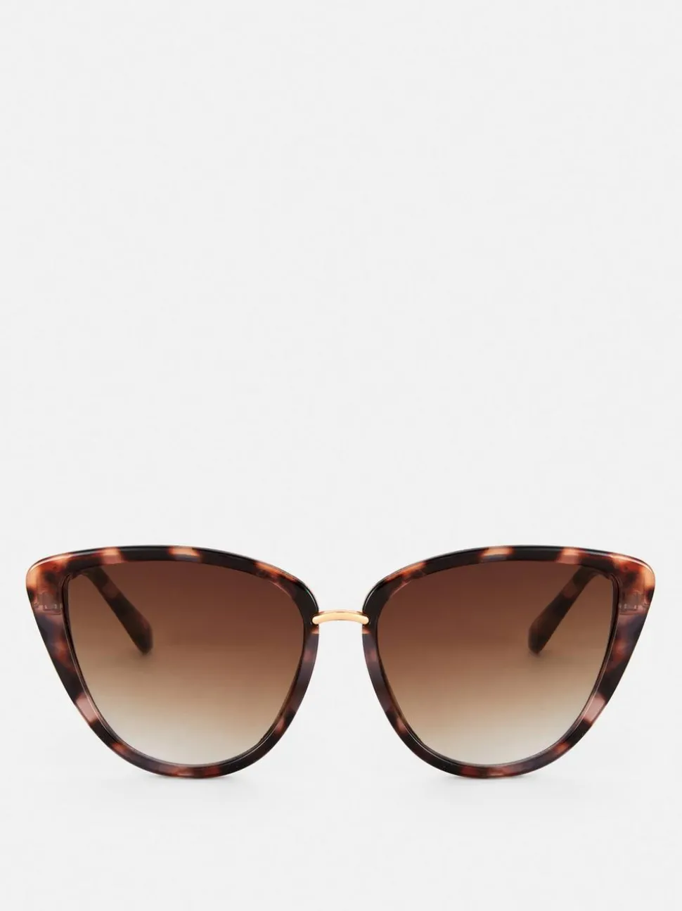 Okulary przeciwsłoneczne w kształcie kociego oka z metalicznym wykończeniem