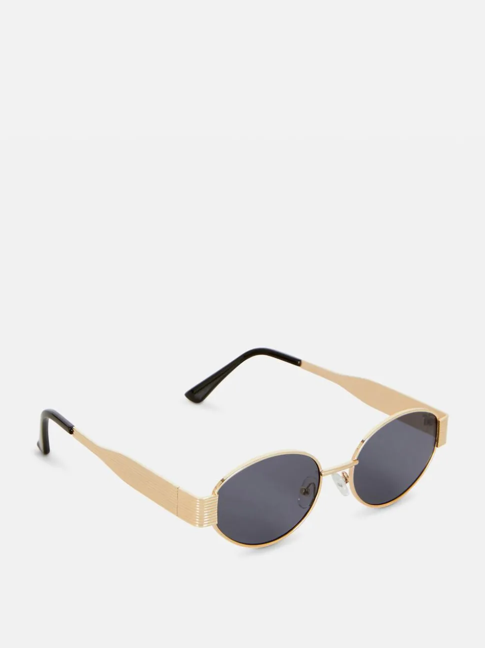 Okulary przeciwsłoneczne z owalną metalową oprawką