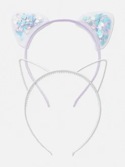 Opaski na głowę w kształcie kocich uszu, 2 szt.