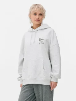 Oversize'owa bluza z kapturem i nadrukiem