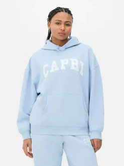 Oversize'owa bluza z kapturem i nadrukiem