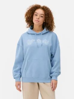 Oversize'owa bluza z kapturem i nadrukiem