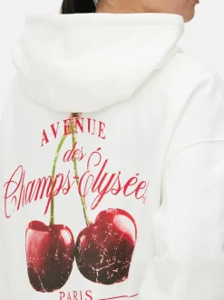 Oversize'owa bluza z kapturem i nadrukiem