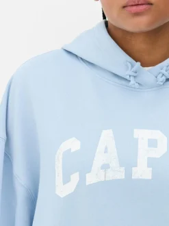 Oversize'owa bluza z kapturem i nadrukiem