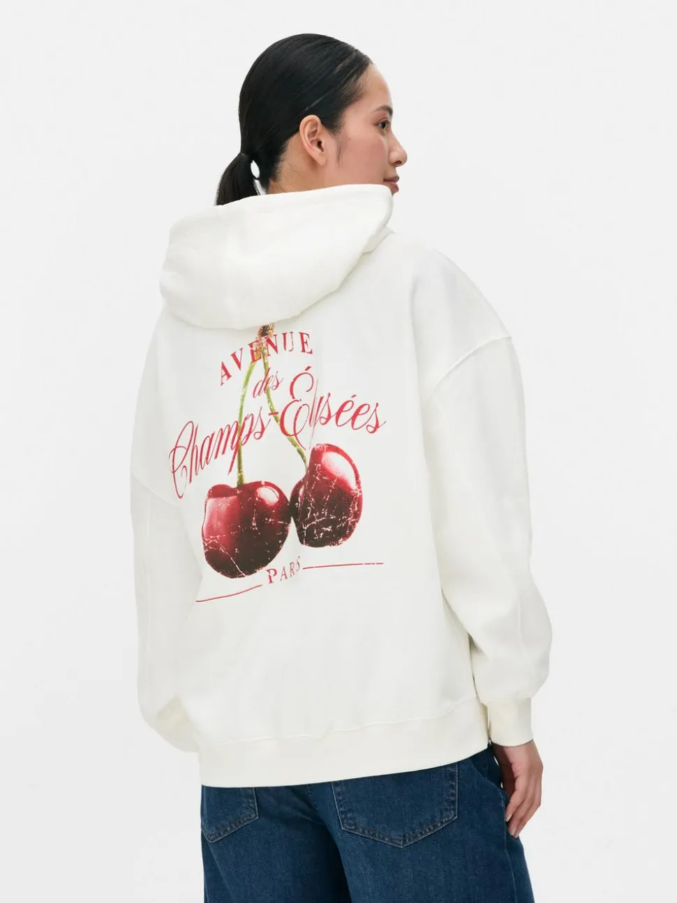 Oversize'owa bluza z kapturem i nadrukiem