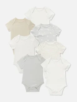 Pajacyki z krótkim rękawem, 7 szt.