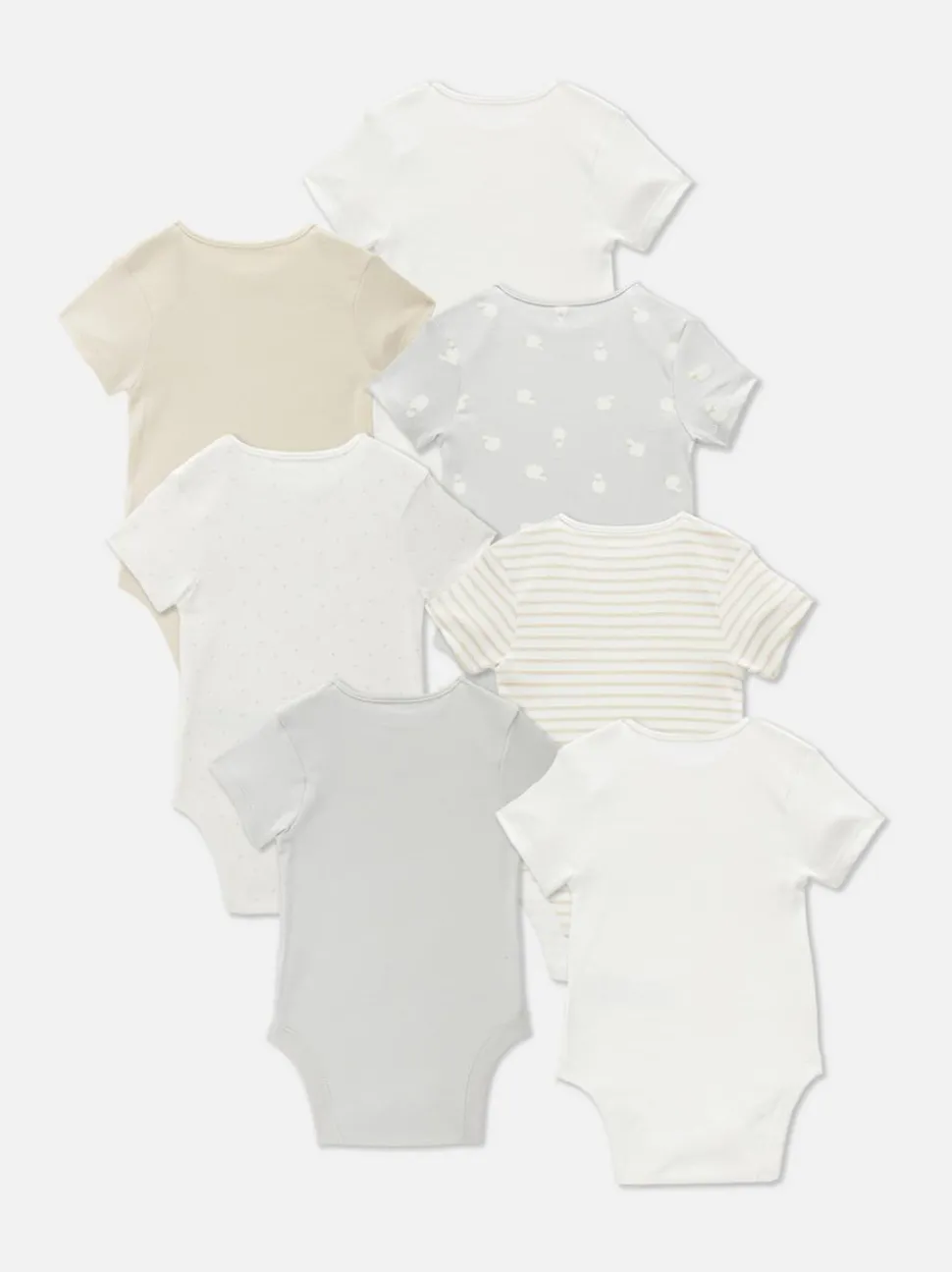 Pajacyki z krótkim rękawem, 7 szt.