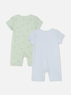 Pajacyki z suwakiem i napisem Watch Me Grow, 2 szt.