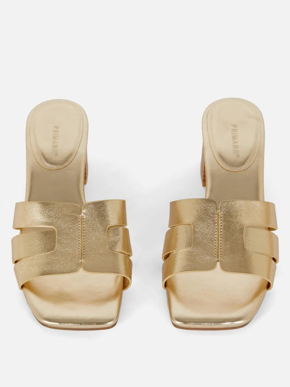 Pantofle mule na niskim obcasie klockowym