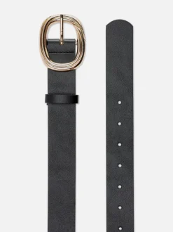 Pasek z dużą sprzączką typu infinity