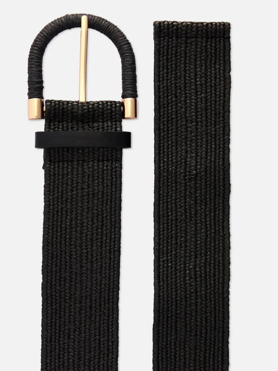 Pasek z rafii z metalicznymi detalami