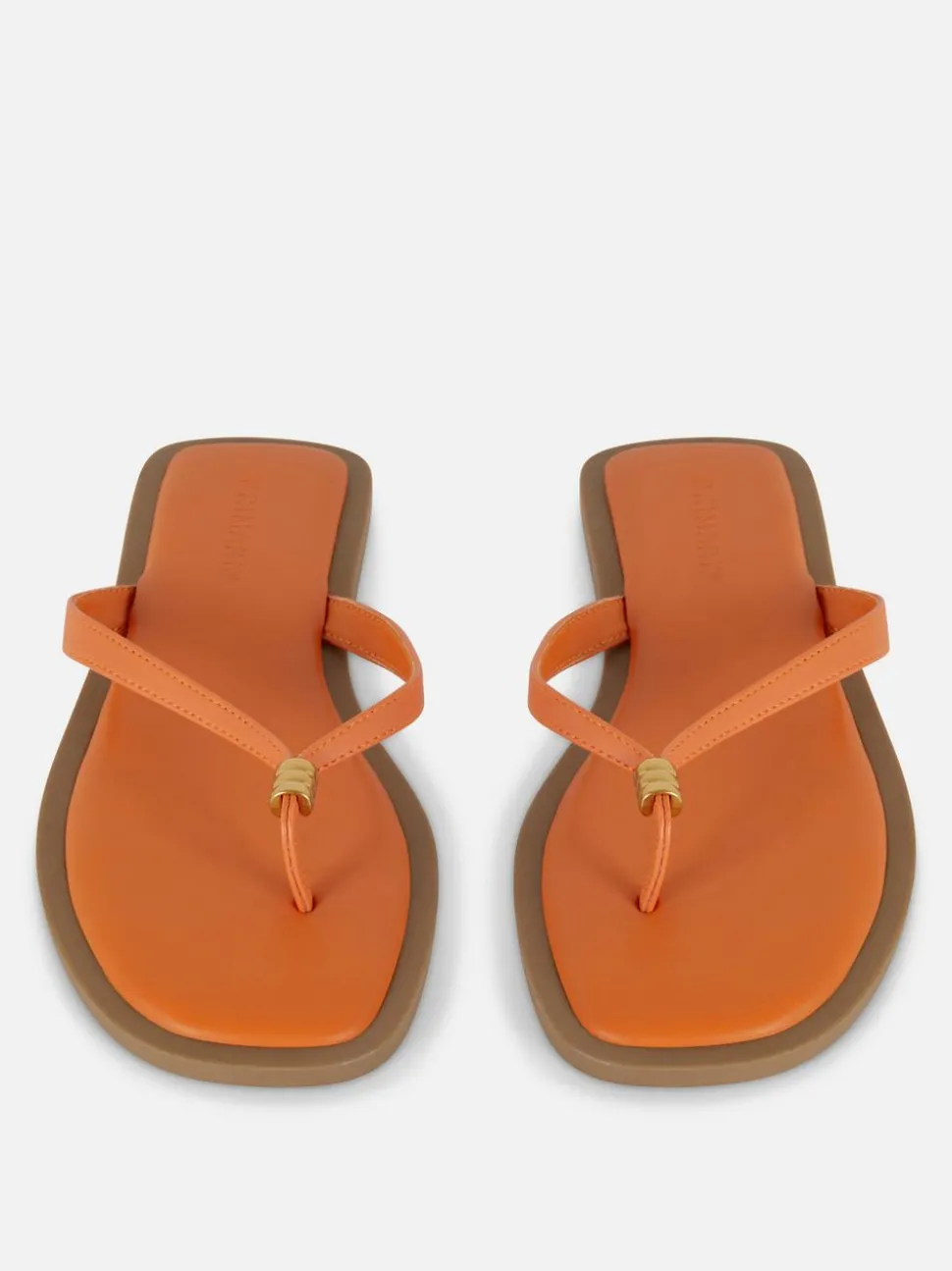 Płaskie sandały-japonki ze zdobieniem przy palcach