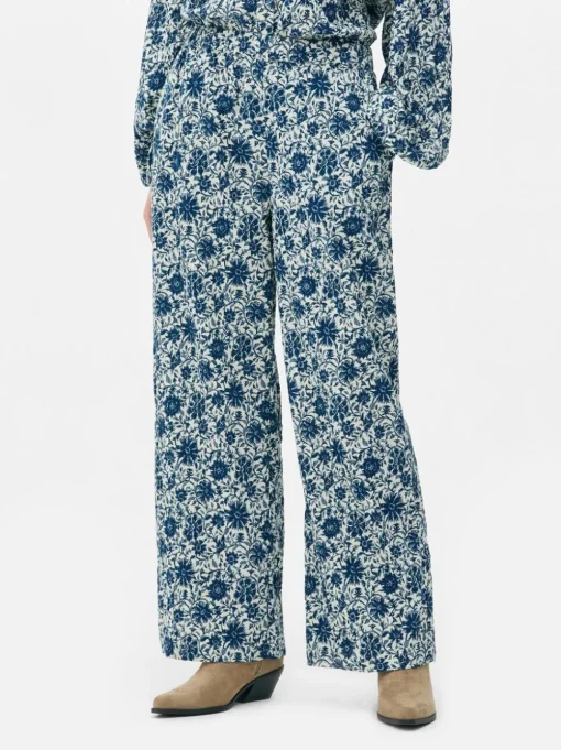 Patchworkowe spodnie w kwiaty