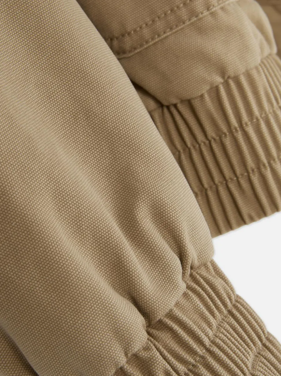 Płócienna kurtka ze sztucznej skóry z kołnierzem