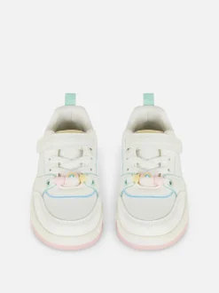 Płócienne buty sportowe z niską cholewką i tęczą