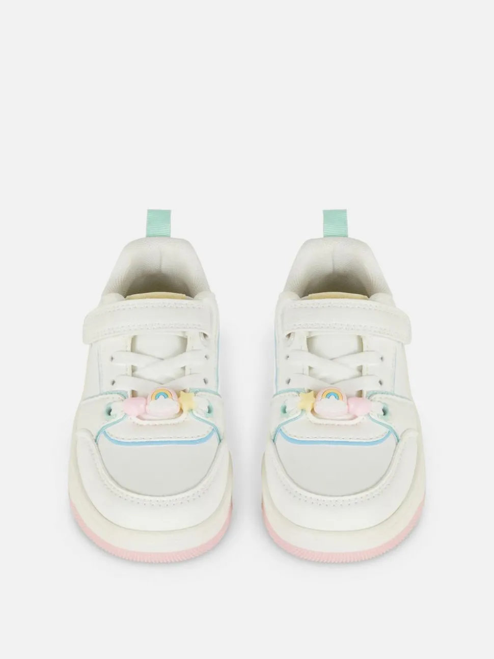 Płócienne buty sportowe z niską cholewką i tęczą