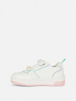 Płócienne buty sportowe z niską cholewką i tęczą