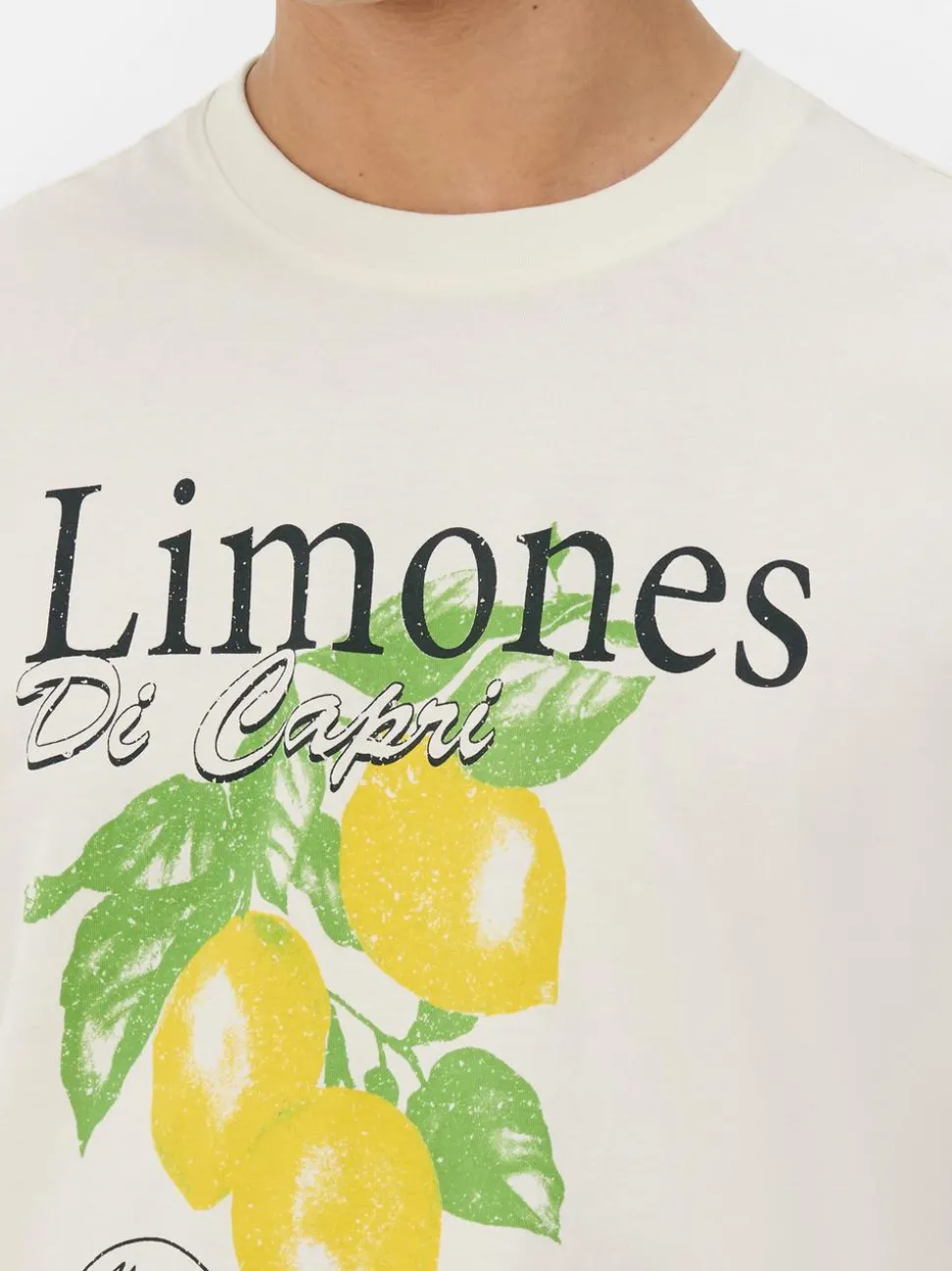 Piżama z szortami i nadrukiem z motywem cytryn