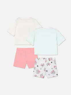 Piżama z szortami z motywem leniwca, 2 komplety