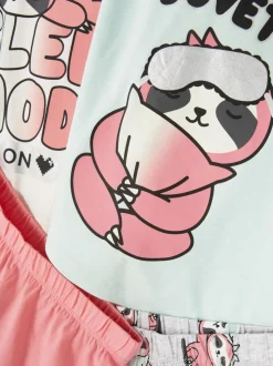 Piżama z szortami z motywem leniwca, 2 komplety