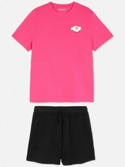 Piżama z T-shirtem i szortami z nadrukiem