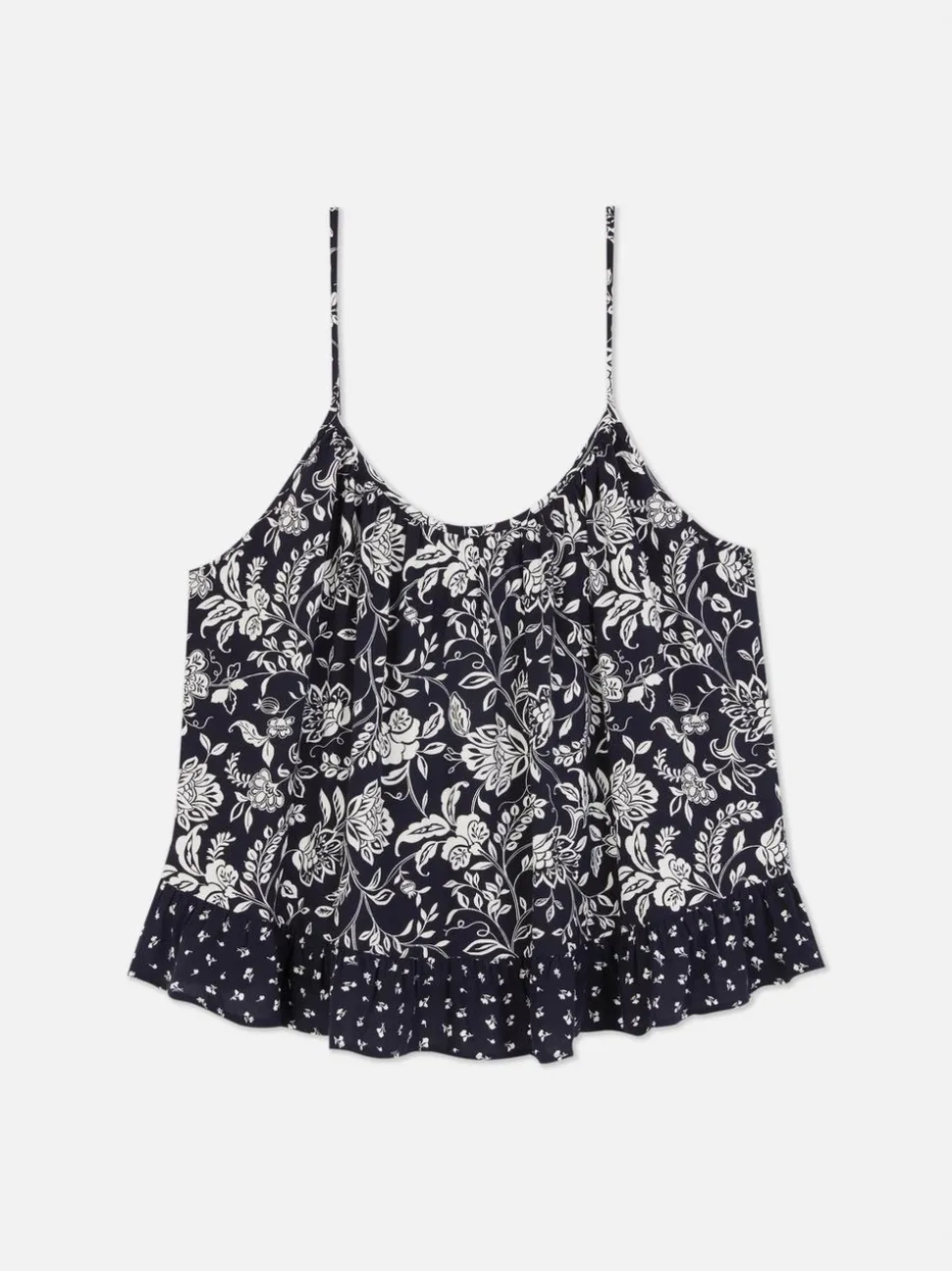 Piżamowy top na ramiączkach w kwiaty