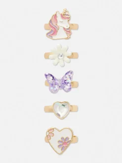 Pierścionki na każdą okazję, zmienny rozmiar, 5 szt.