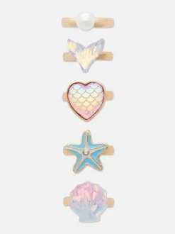 Pierścionki z muszelkami, 5 szt.