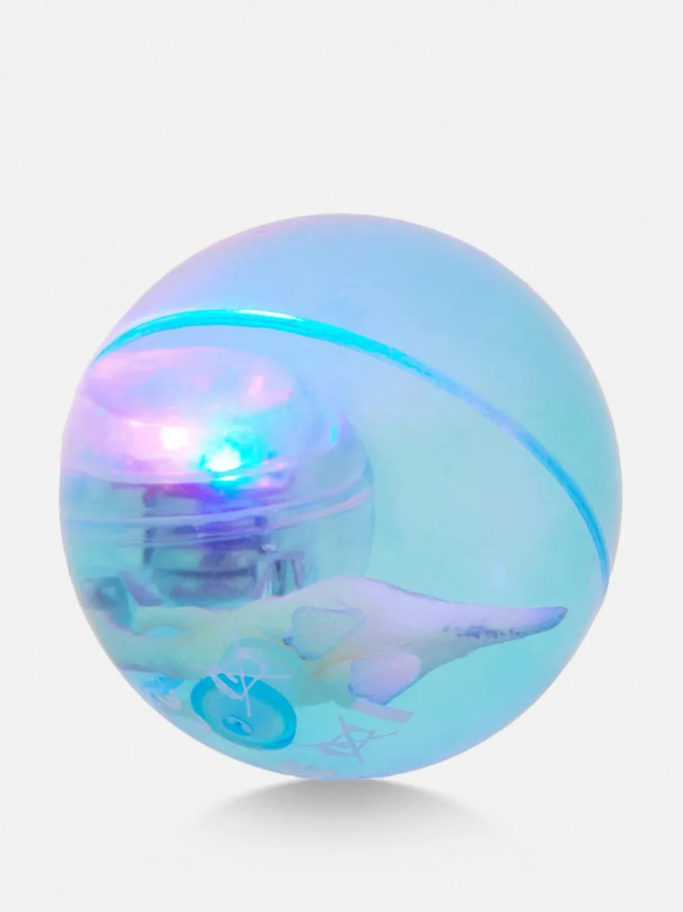 Piłka kauczukowa LED z dinozaurem