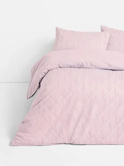 Pikowana pościel w romby na łóżko dwuosobowe