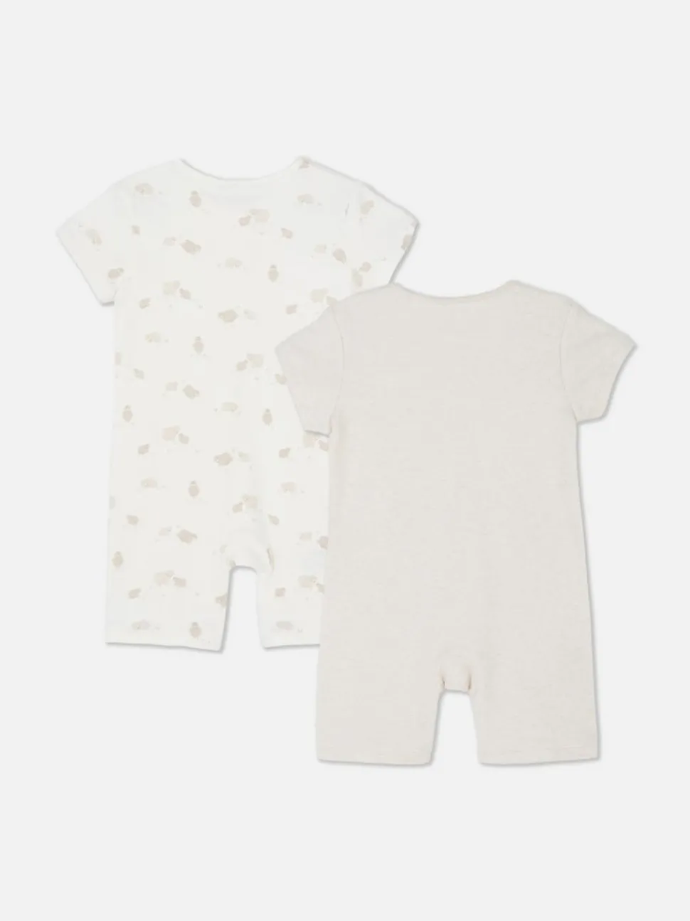 Śpioszki z krótkim rękawem na suwak, 2 szt.