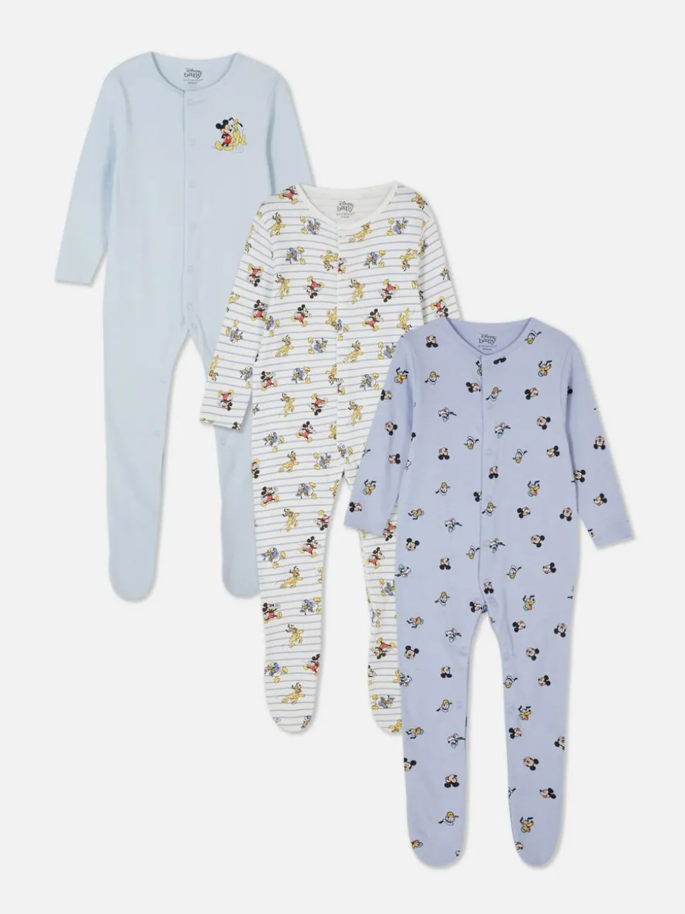 Śpioszki z motywem Disneya, 3 szt.