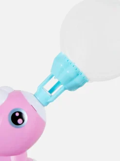 Pistolet-zabawka na bańki mydlane, motyw jednorożca