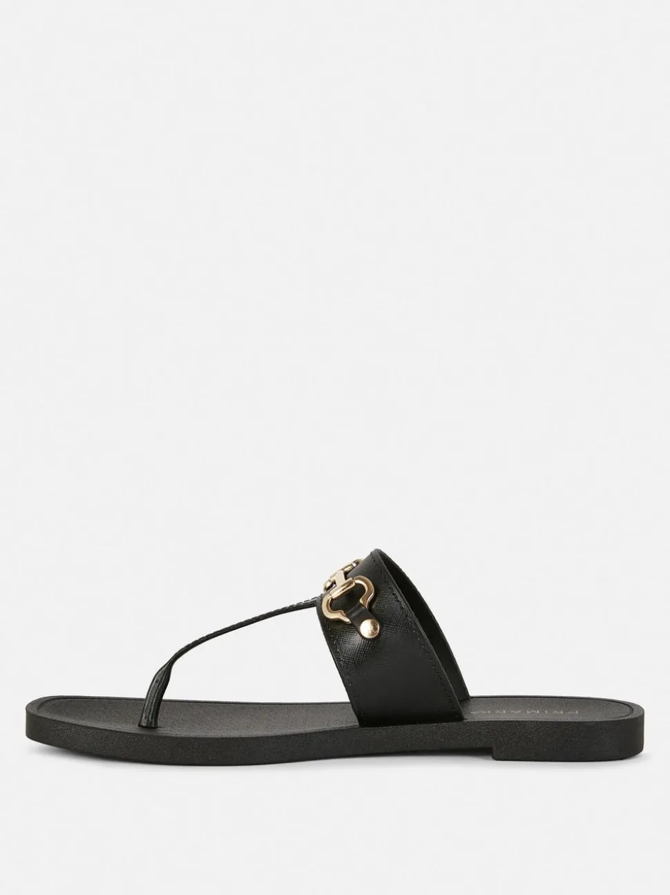 Plastikowe sandały-japonki z ozdobną sprzączką