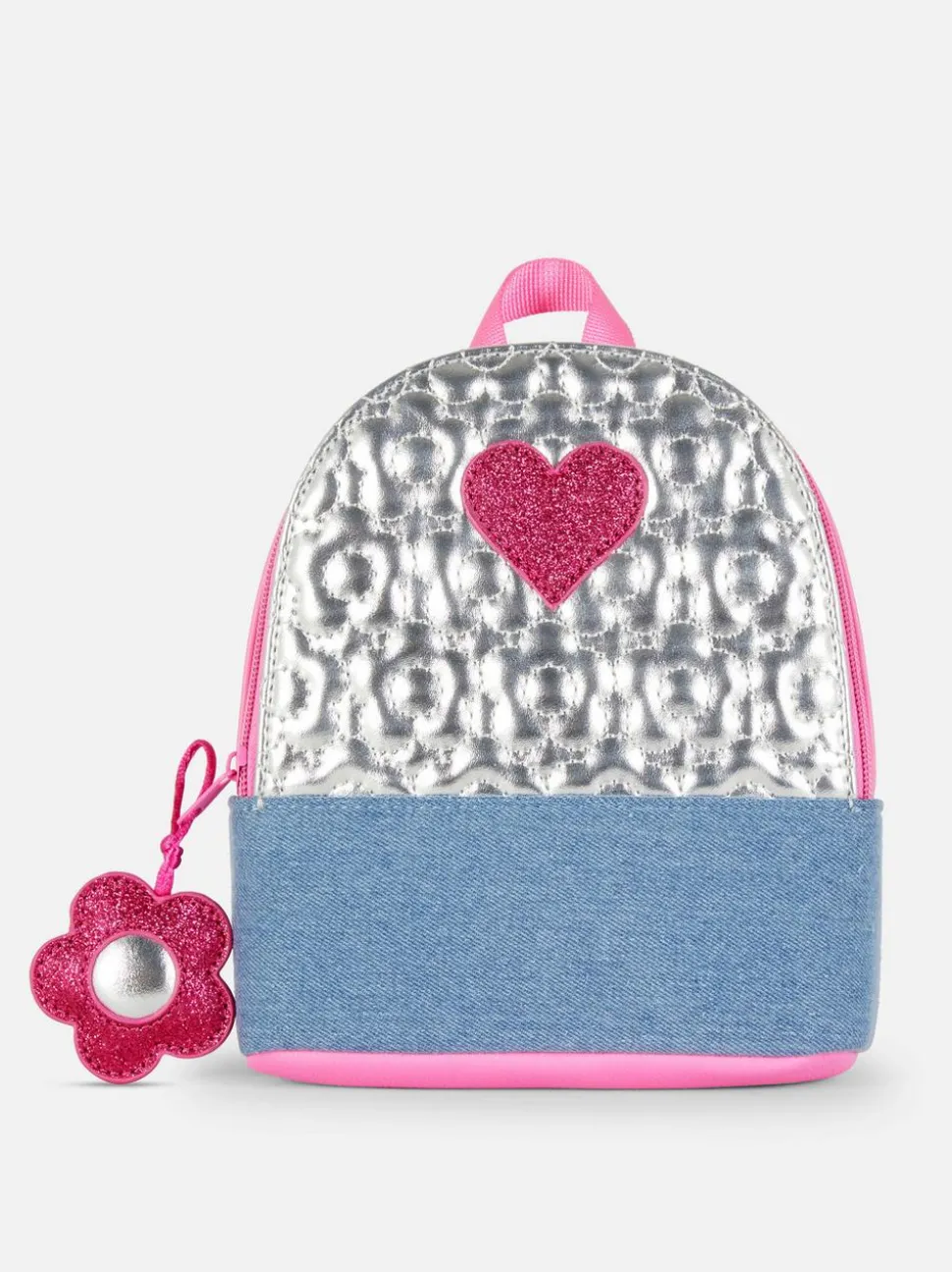 Plecak z brokatowym sercem