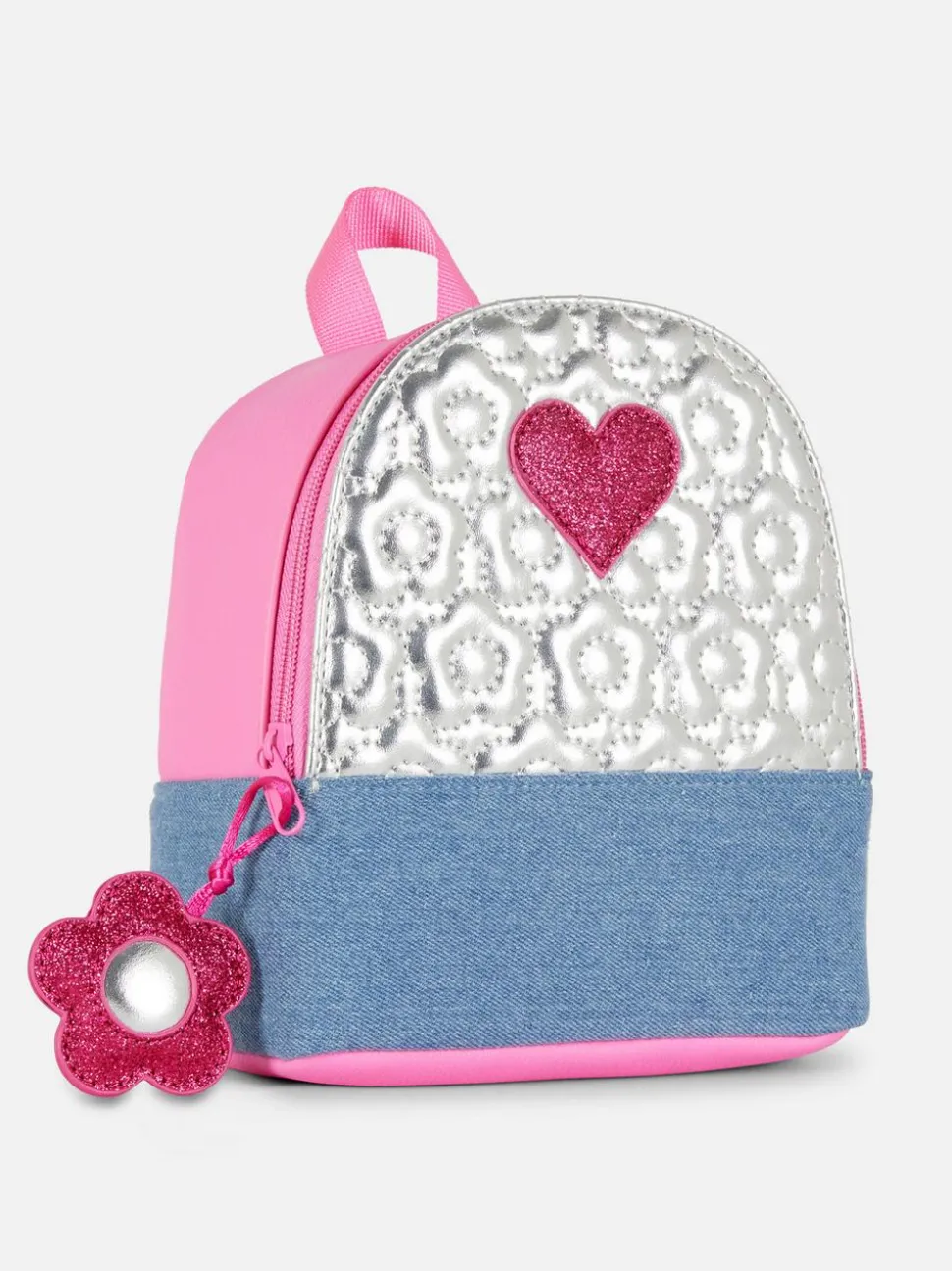 Plecak z brokatowym sercem