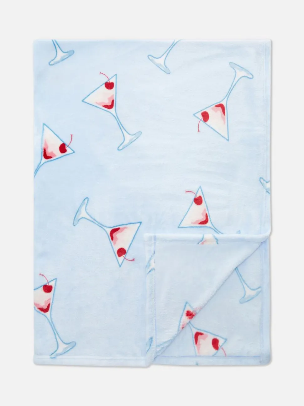 Pluszowa narzuta z motywem Martini