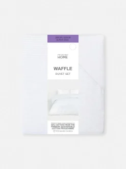 Pościel o waflowej teksturze, rozmiar super king