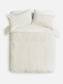 Pościel w rozmiarze king o fakturze plastra miodu