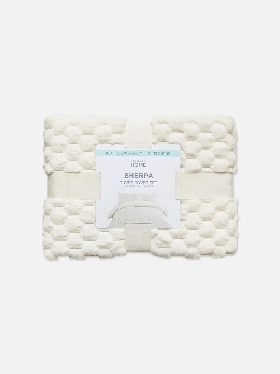 Pościel w rozmiarze king o fakturze plastra miodu