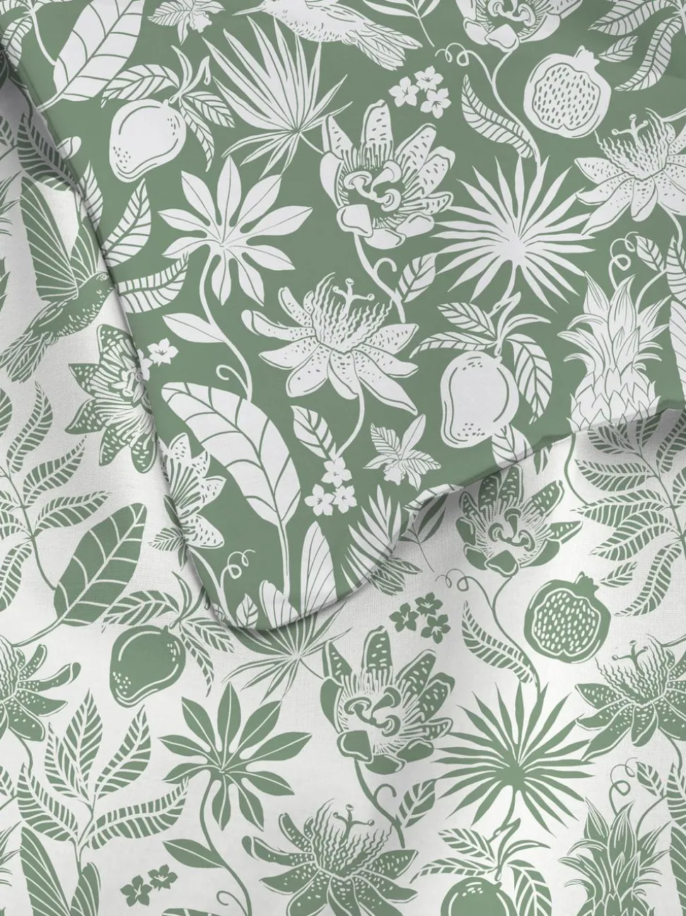 Pościel w tropikalne liście na łóżko typu king