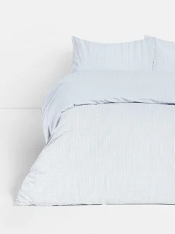Pościel z materiału seersucker w paski, rozmiar king