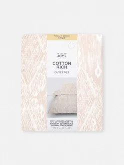 Pościel ze spranym wzorem ikat na łóżko pojedyncze